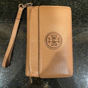 Tory Burch Tan Leather Wristlet